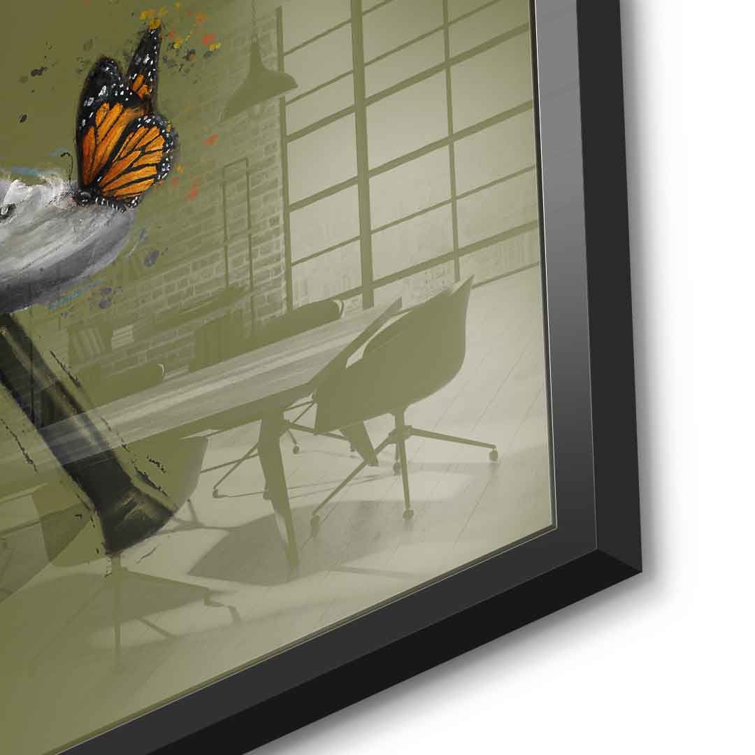 Olive Flower Head - Acrylic glass