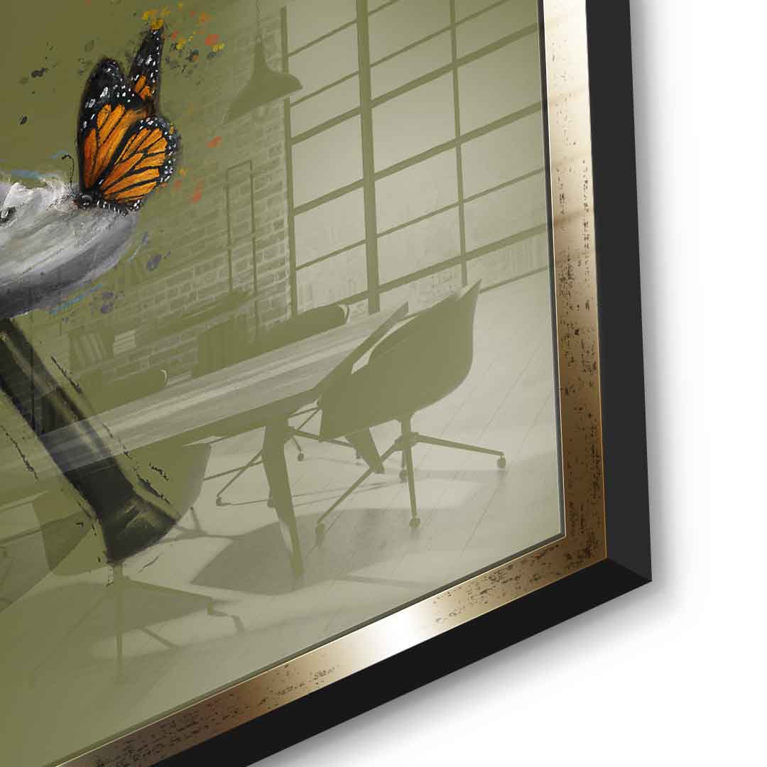 Olive Flower Head - Acrylic glass