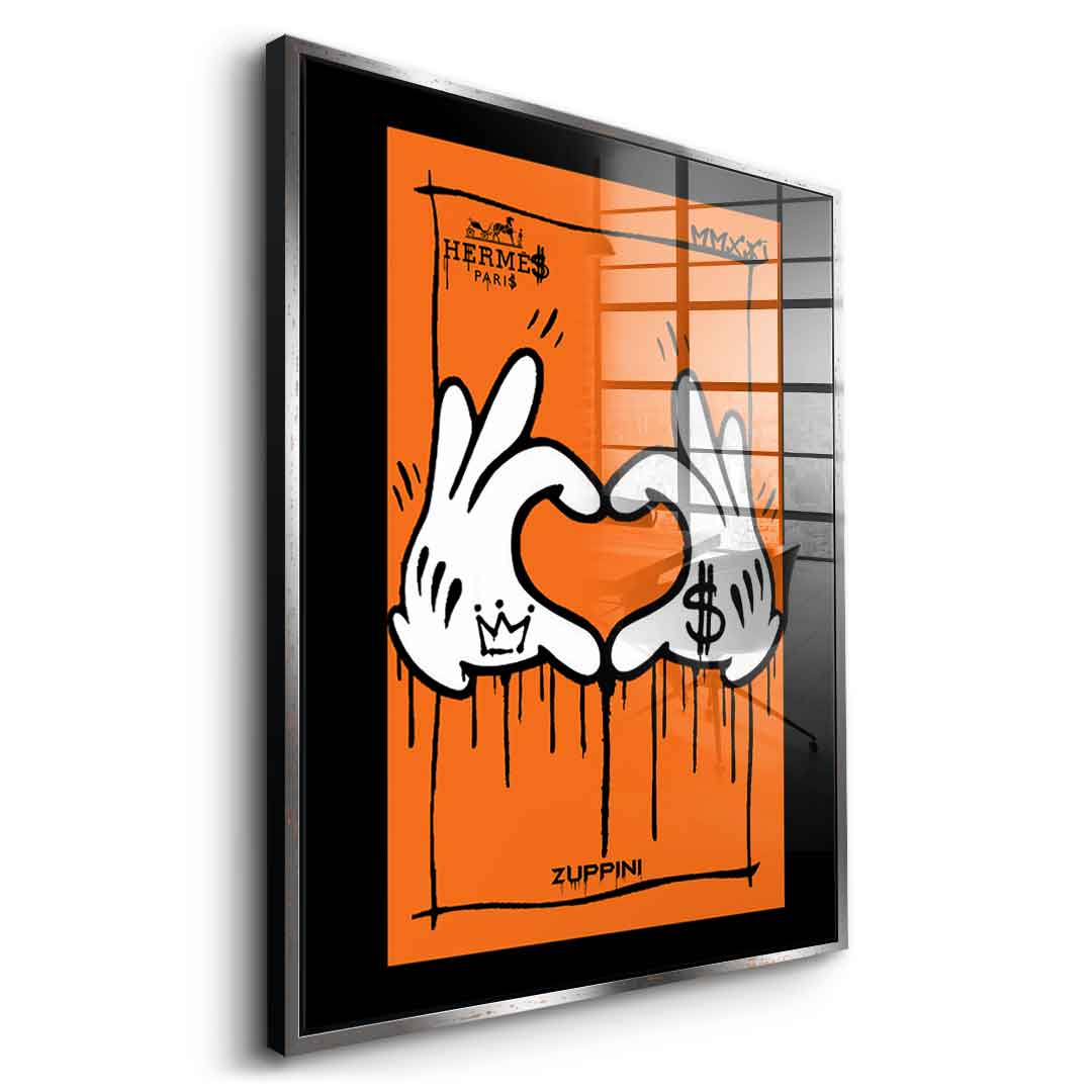 Orange Heart - Acrylic glass