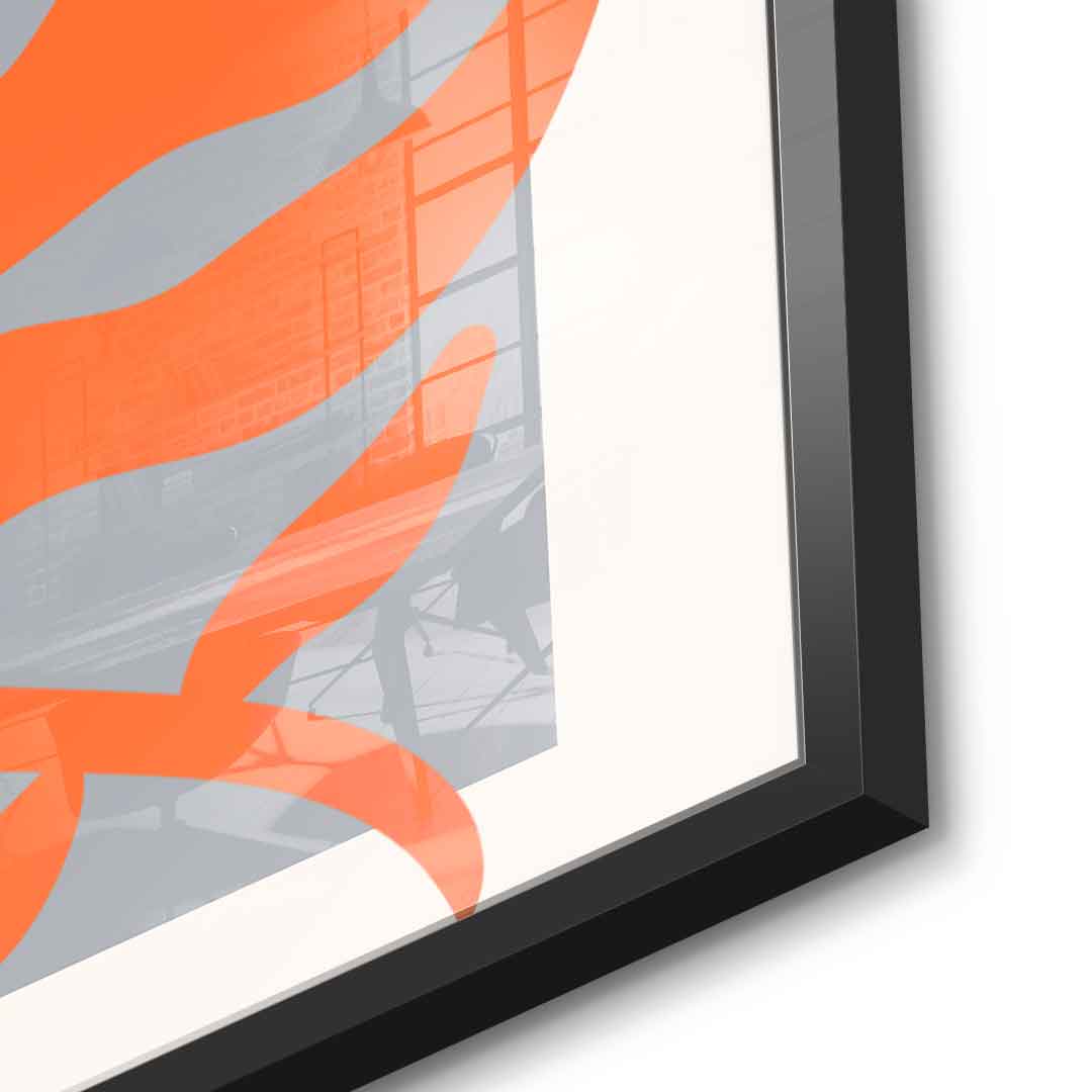 Orange leaves - acrylic glass