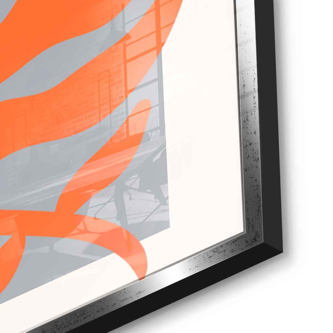 Orange leaves - Acrylic glass