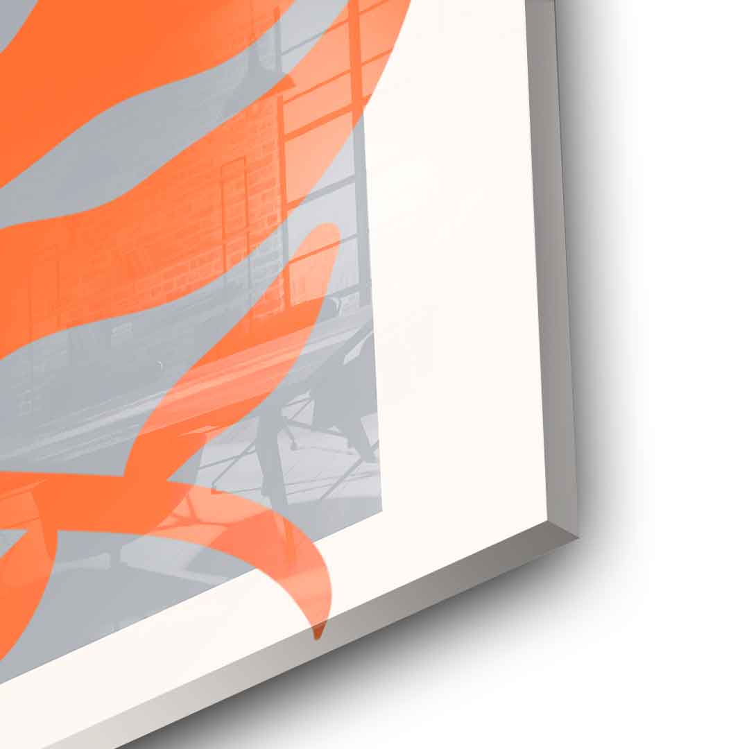 Orange leaves - Acrylic glass