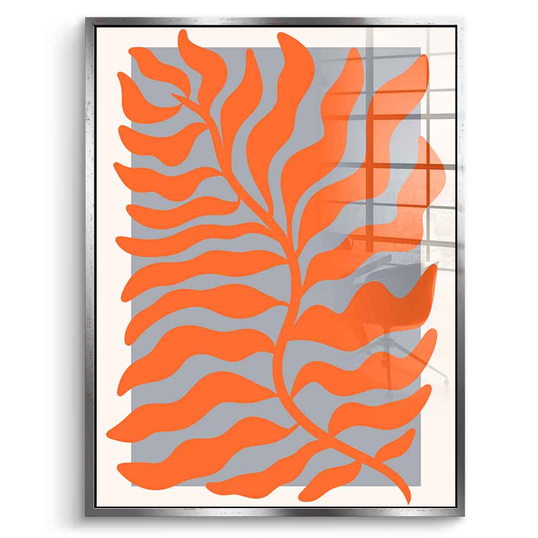 Orange leaves - acrylic glass