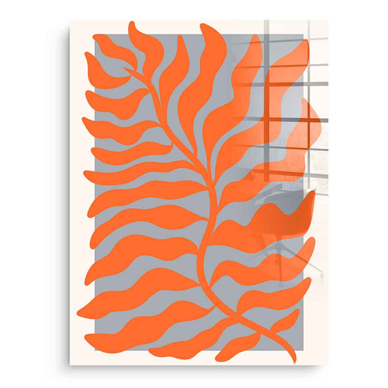 Orange leaves - acrylic glass