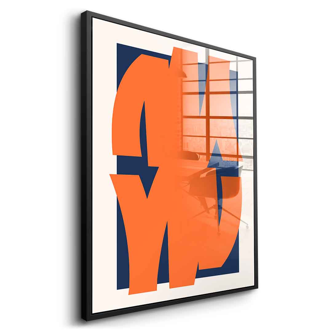 Orange mirror - acrylic glass