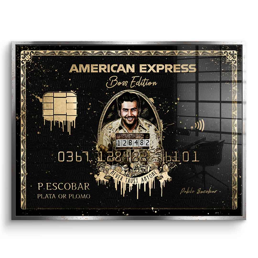 Royal American Express - Pablo Escobar - Acrylglas