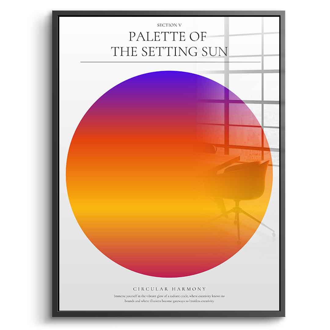 Palette of the setting sun - acrylic glass