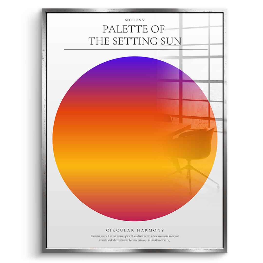 Palette of the setting sun - acrylic glass