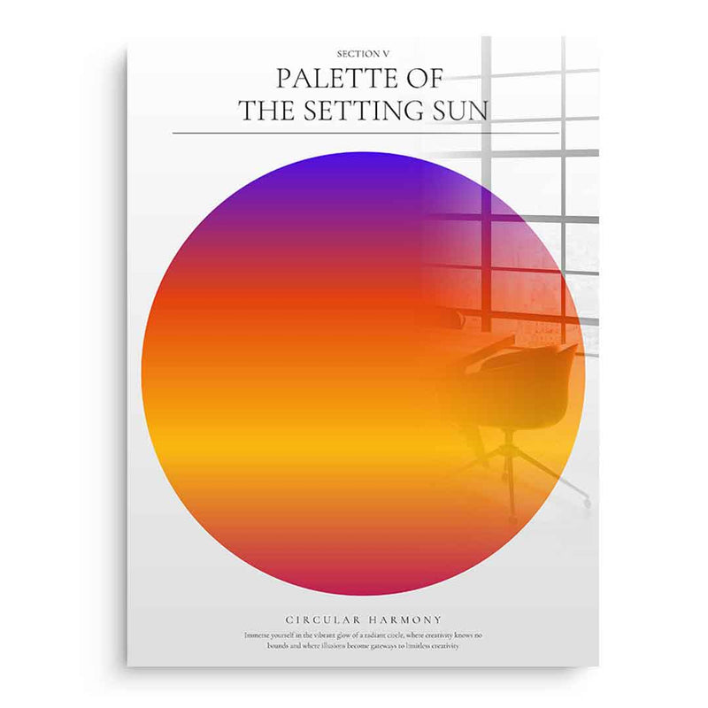 Palette of the setting sun - acrylic glass