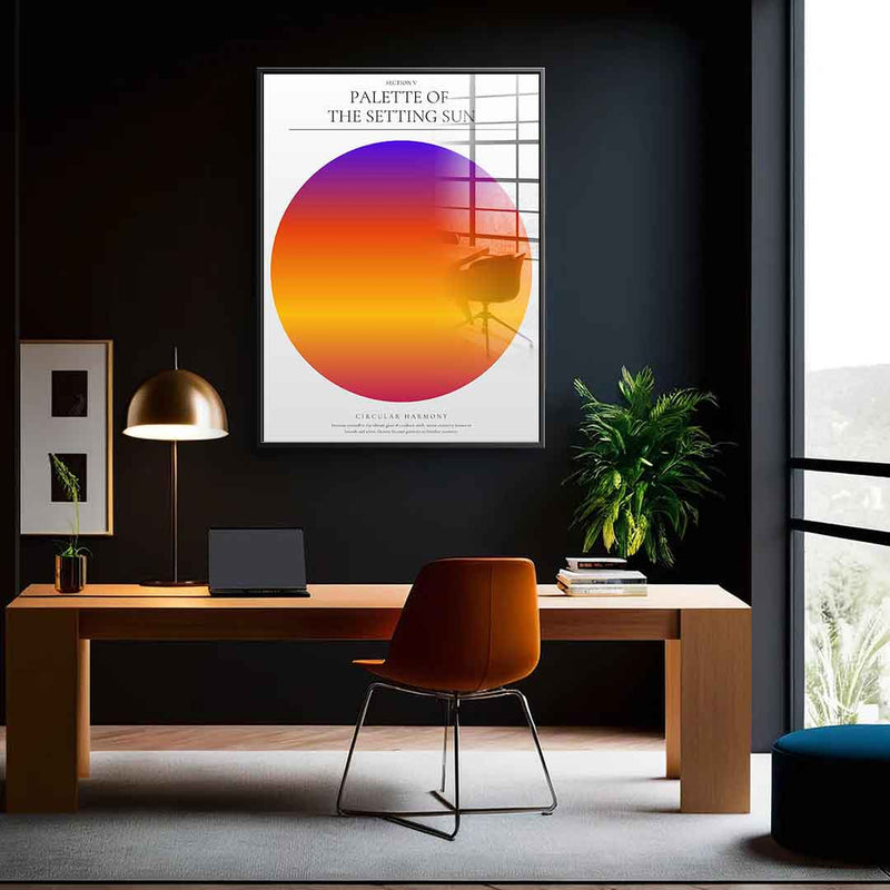 Palette of the setting sun - acrylic glass