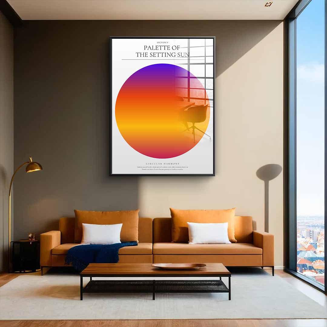 Palette of the setting sun - acrylic glass