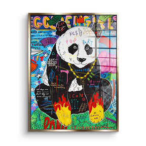 Panda Fire - Acrylglas