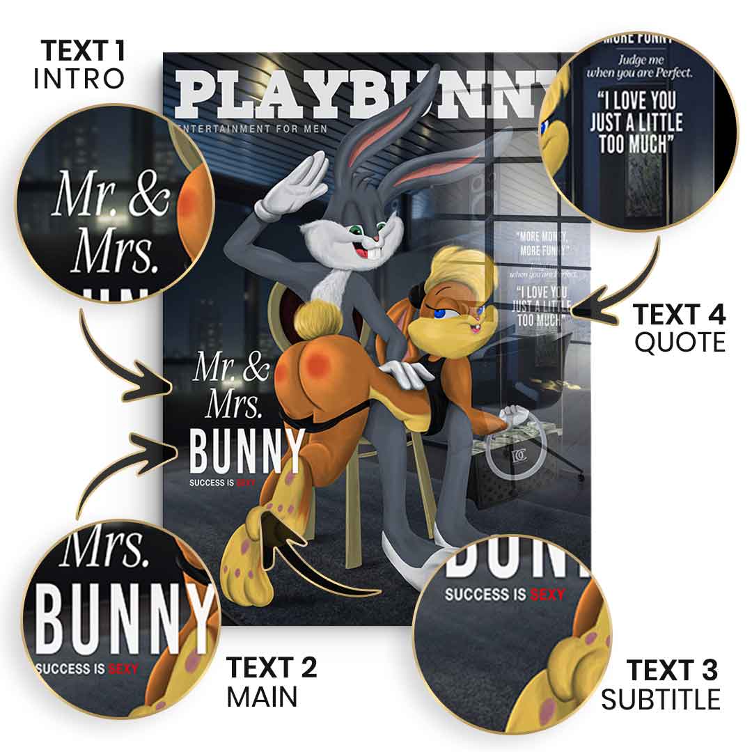 Playbunny personalized - acrylic glass