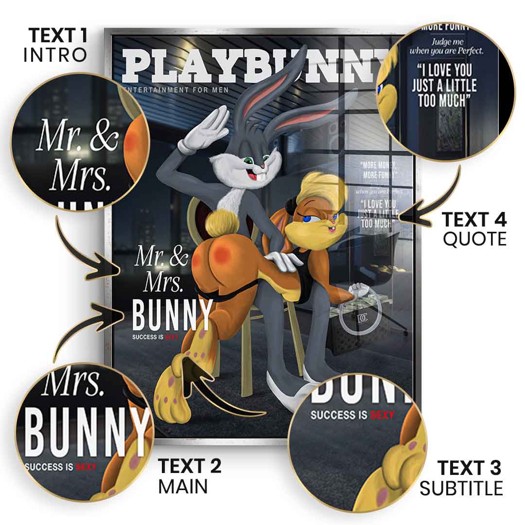 Playbunny personalisierbar - Acrylglas