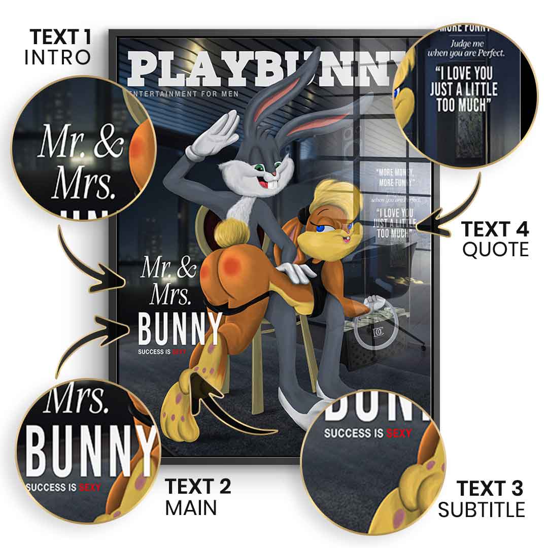 Personalizable Playbunny - Acrylic glass