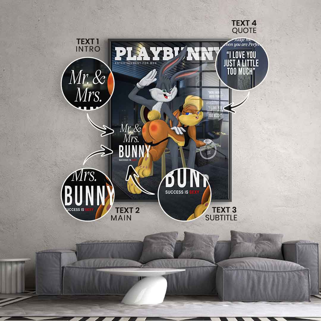 Playbunny personalized - acrylic glass