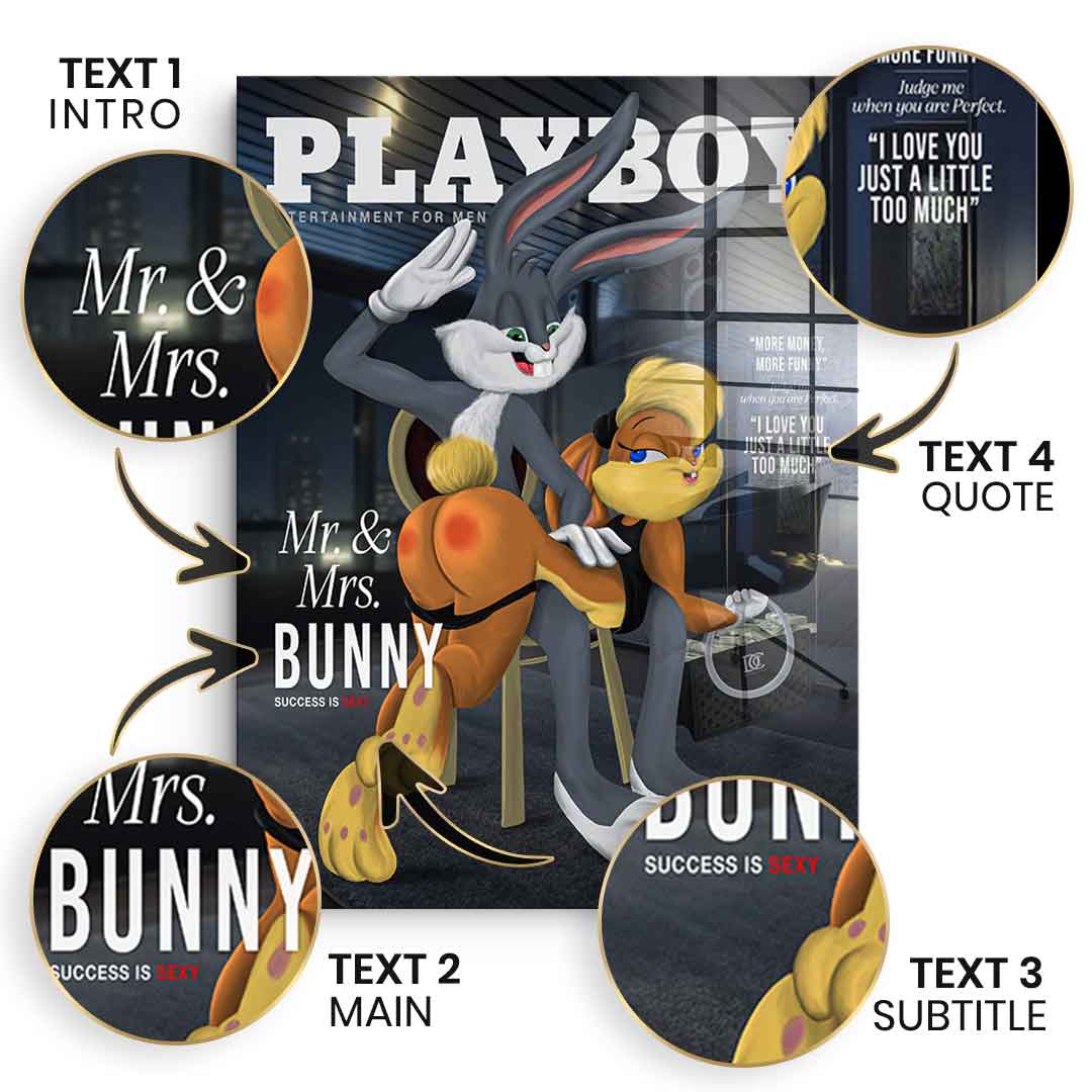 Playboy Bunny personalisierbar - Acrylglas