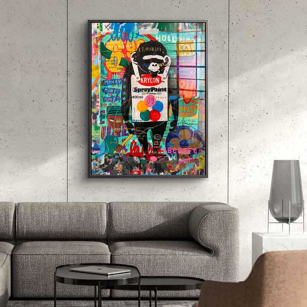 Pop Art Monkey - Acrylglas