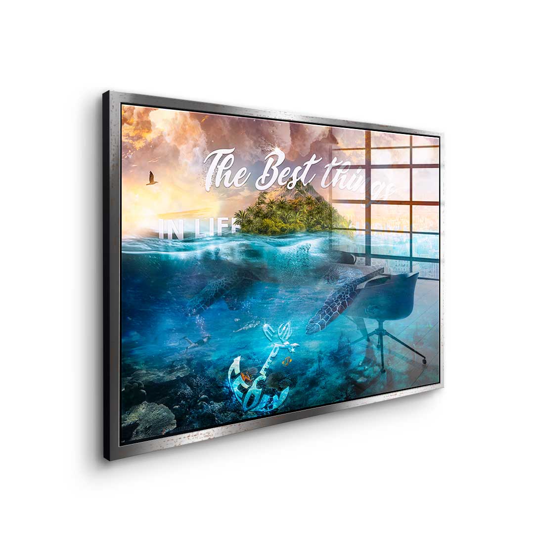 THE BEST THINGS IN LIFE HAPPEN UNEXPECTEDLY - Acrylglas