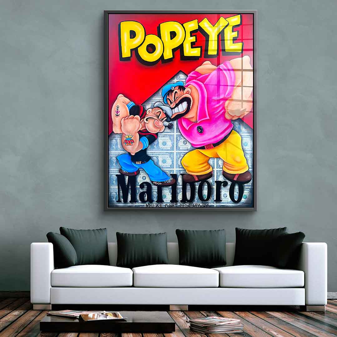 Popeye vs Bluto - acrylic glass