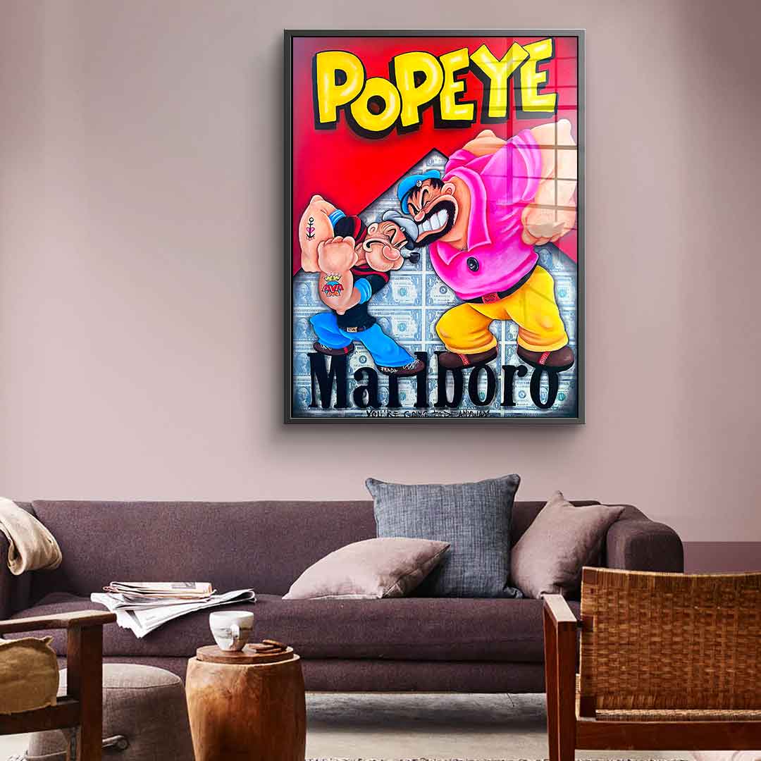 Popeye vs Bluto - acrylic glass