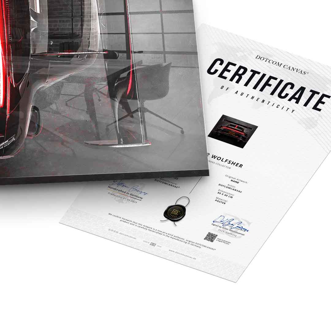 Porsche Backside - Acrylglas