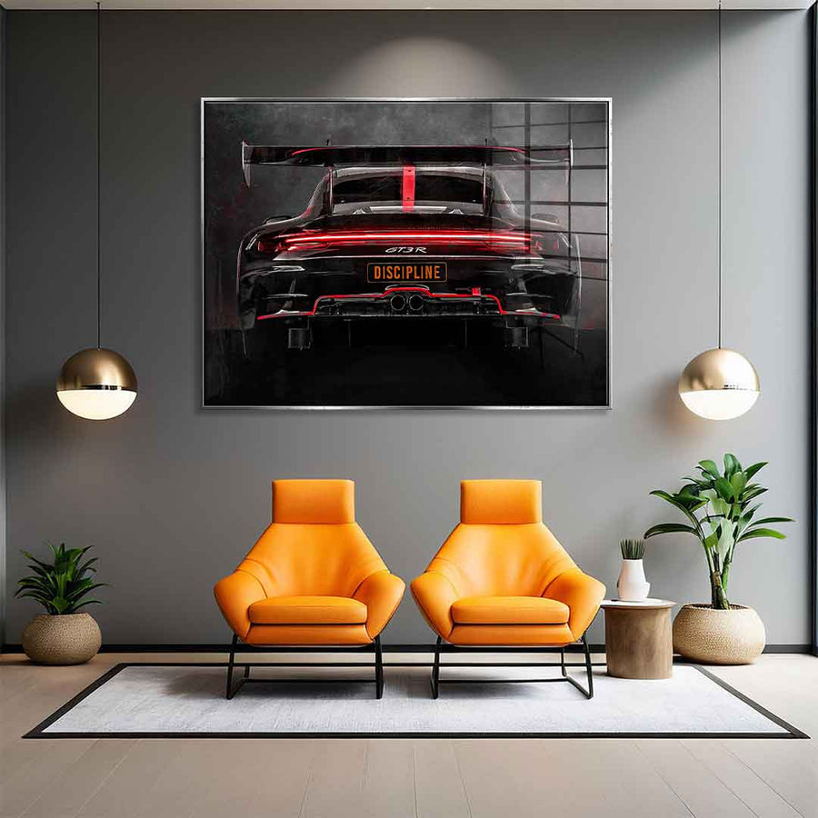 Porsche Backside - Acrylglas