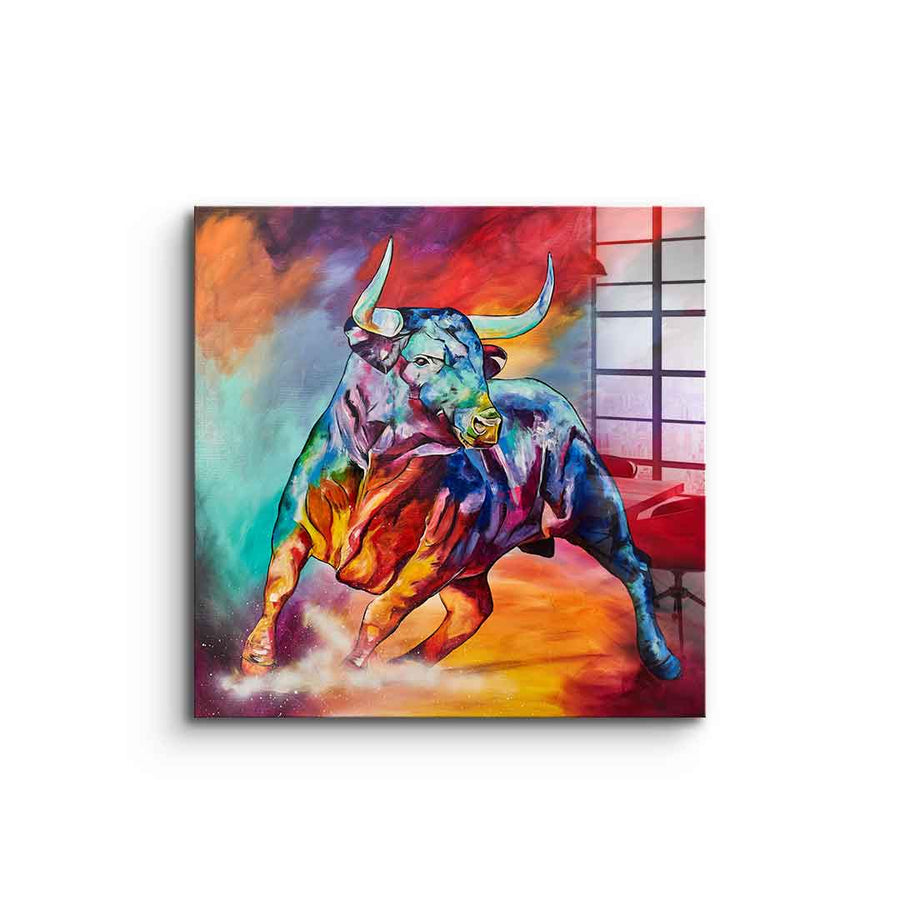 Proud Bull - Acrylic glass – front