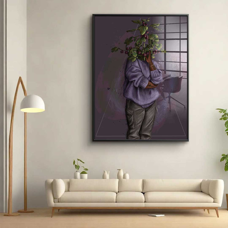 Purple Flower Head - Acrylic glass