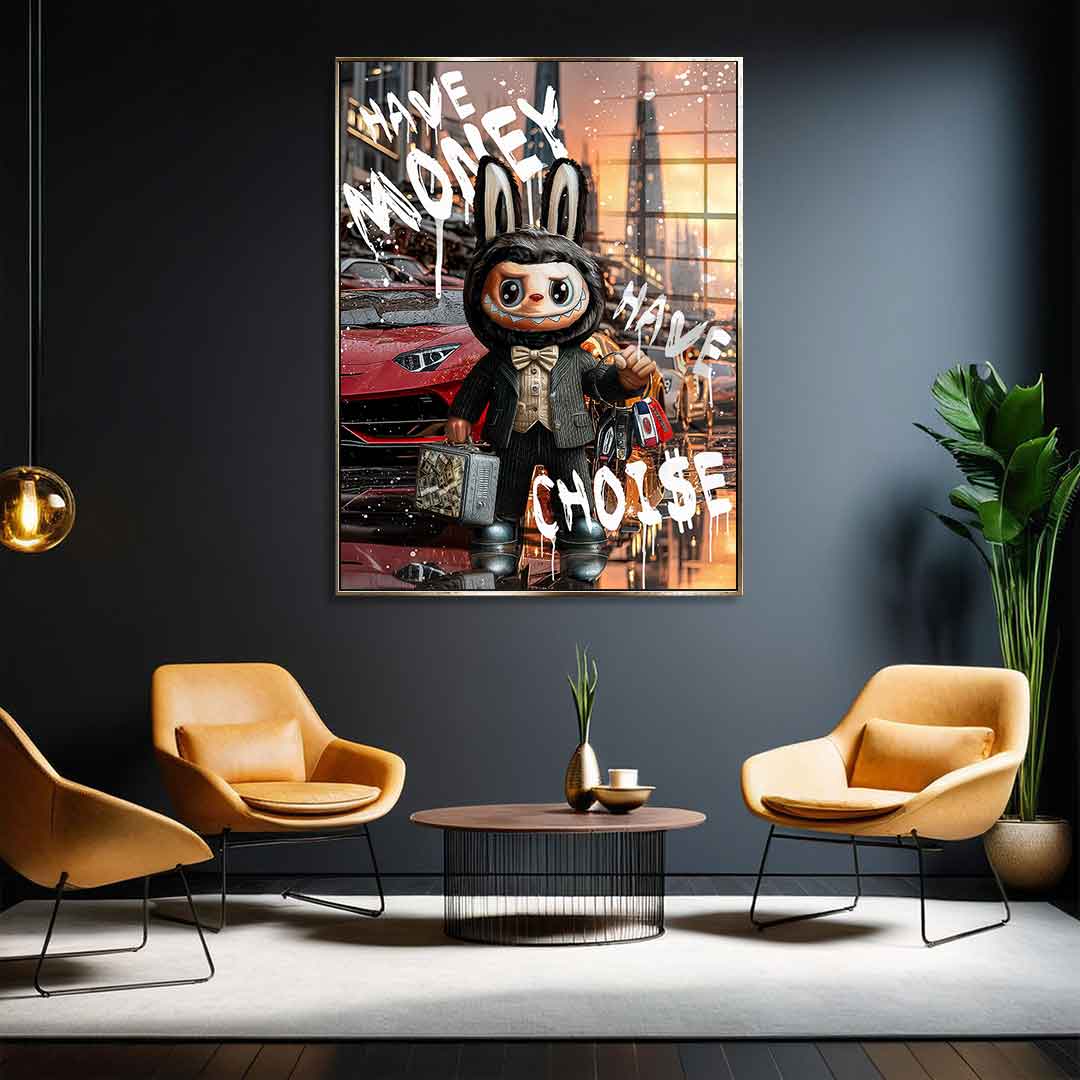 Rich Labubu - Acrylic glass