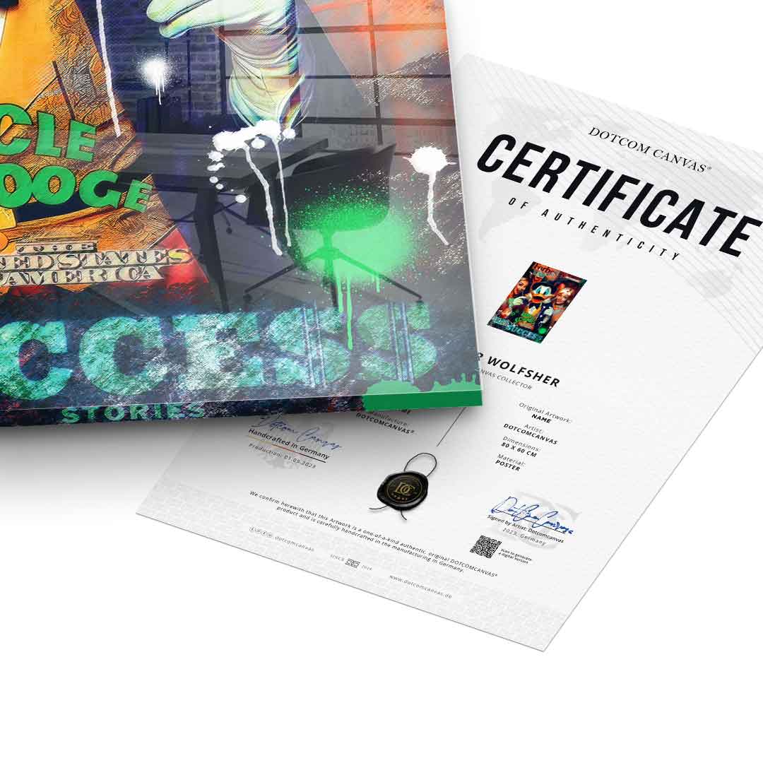 SCROOGE MCDUCK MAN OF STEEL - Acrylglas