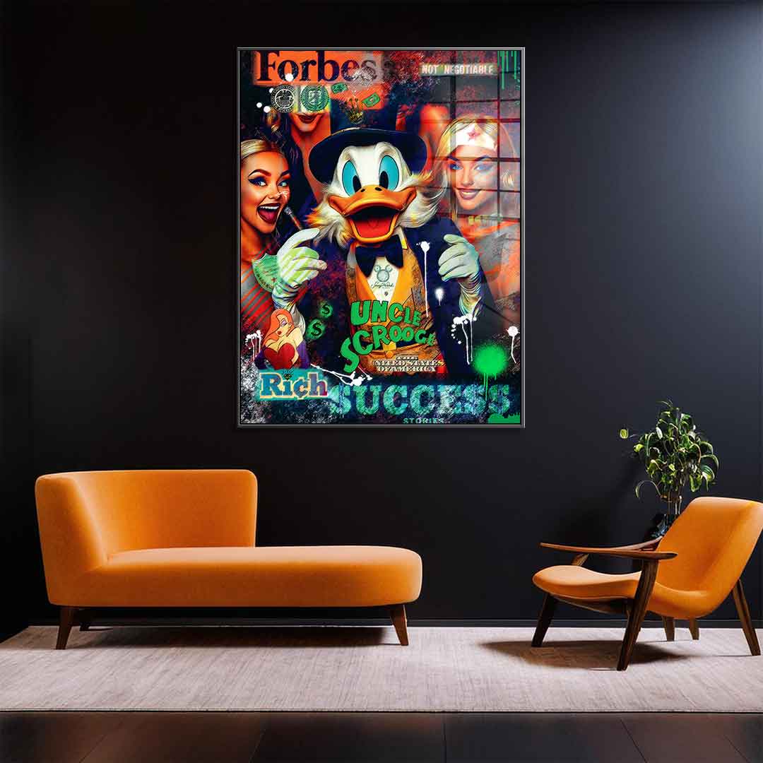 SCROOGE MCDUCK MAN OF STEEL - Acrylglas