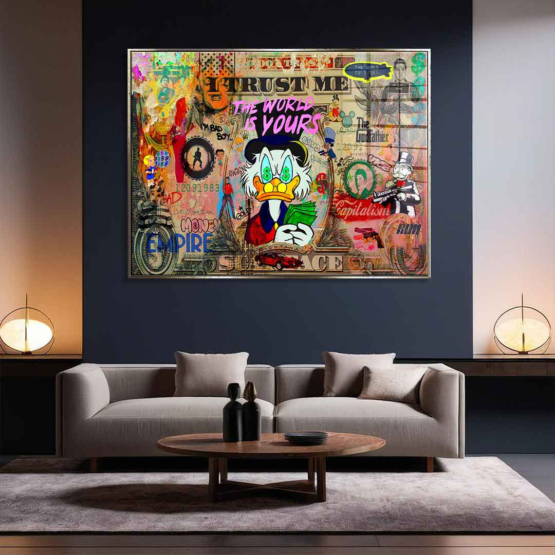 SCROOGE LIFE IS INSANE - Acrylglas