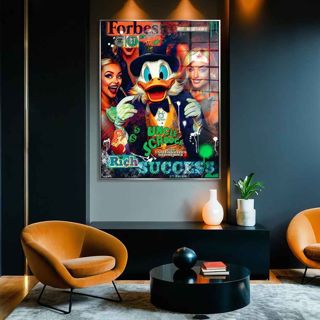 SCROOGE MCDUCK MAN OF STEEL - Acrylglas