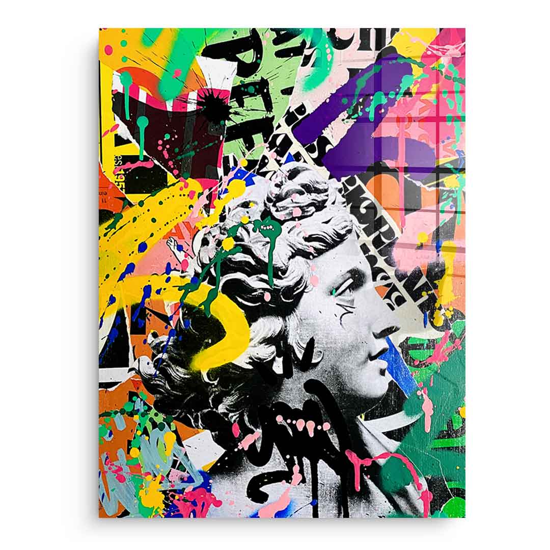 Acrylglasbild STAY UNMOVED Pop Art Portrait Wandbild Kunstdruck