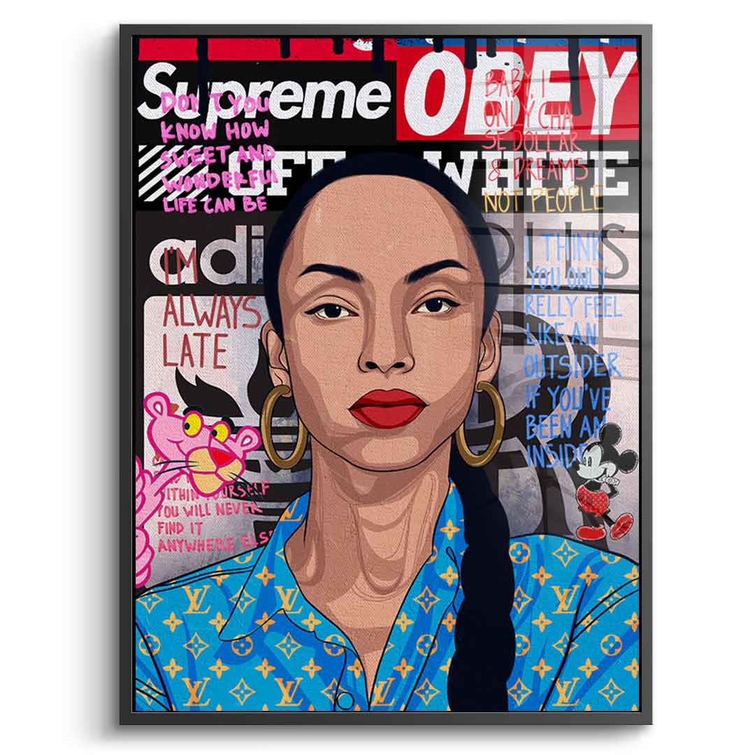 Sade Adu - Acrylic glass