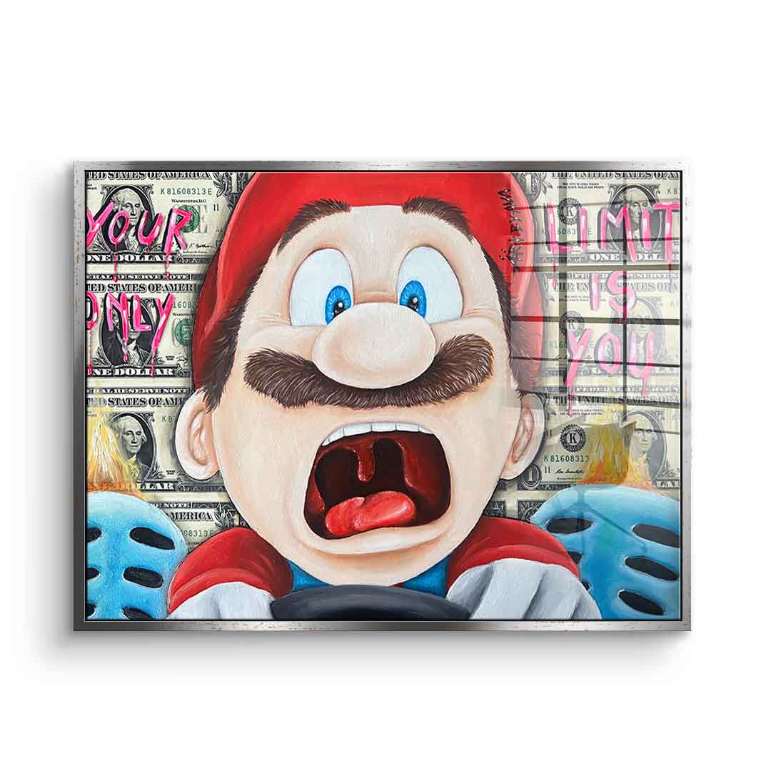 Screaming Mario - acrylic
