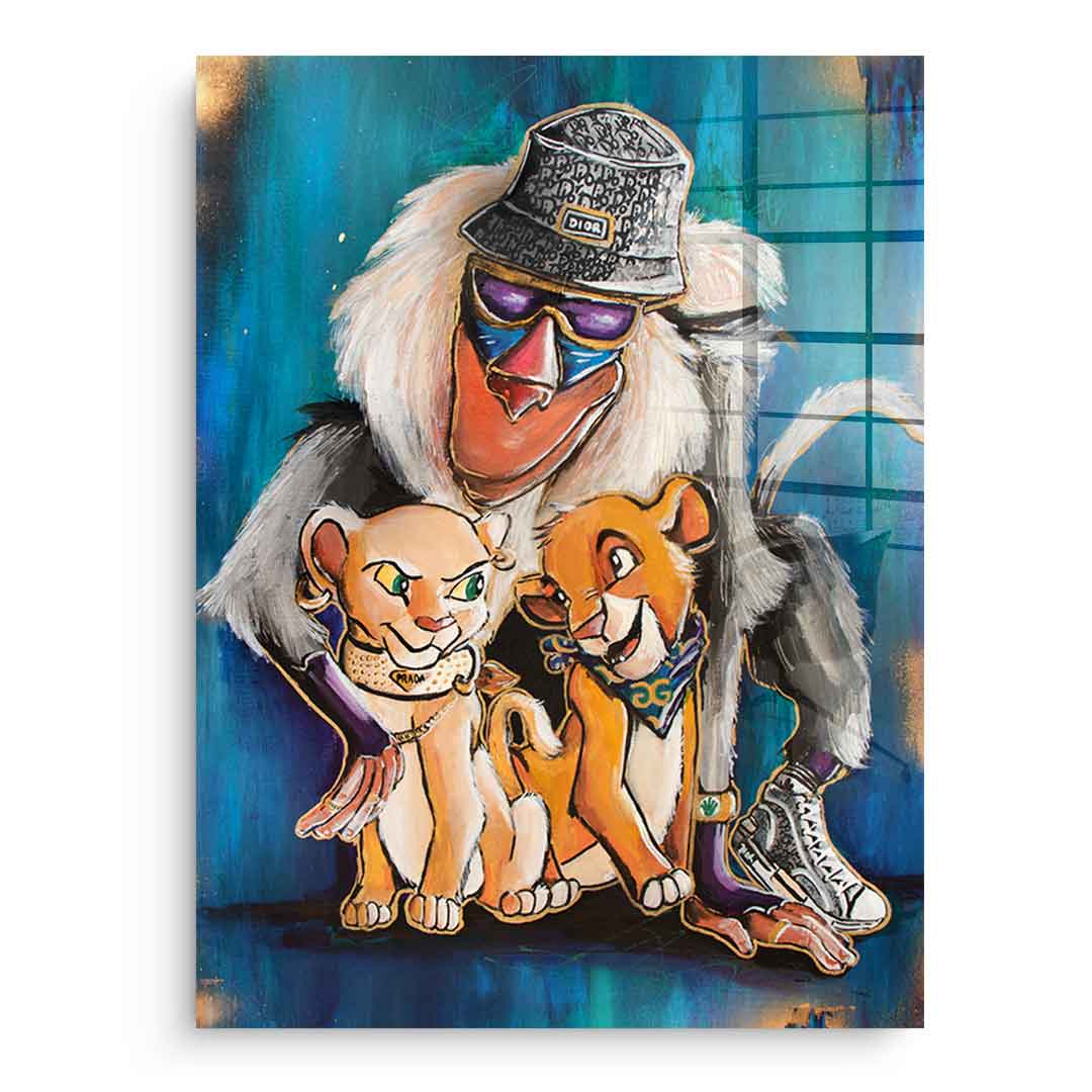 Acrylglasbild Simba Print Der König der Löwen Wandbild Kunstdruck ...