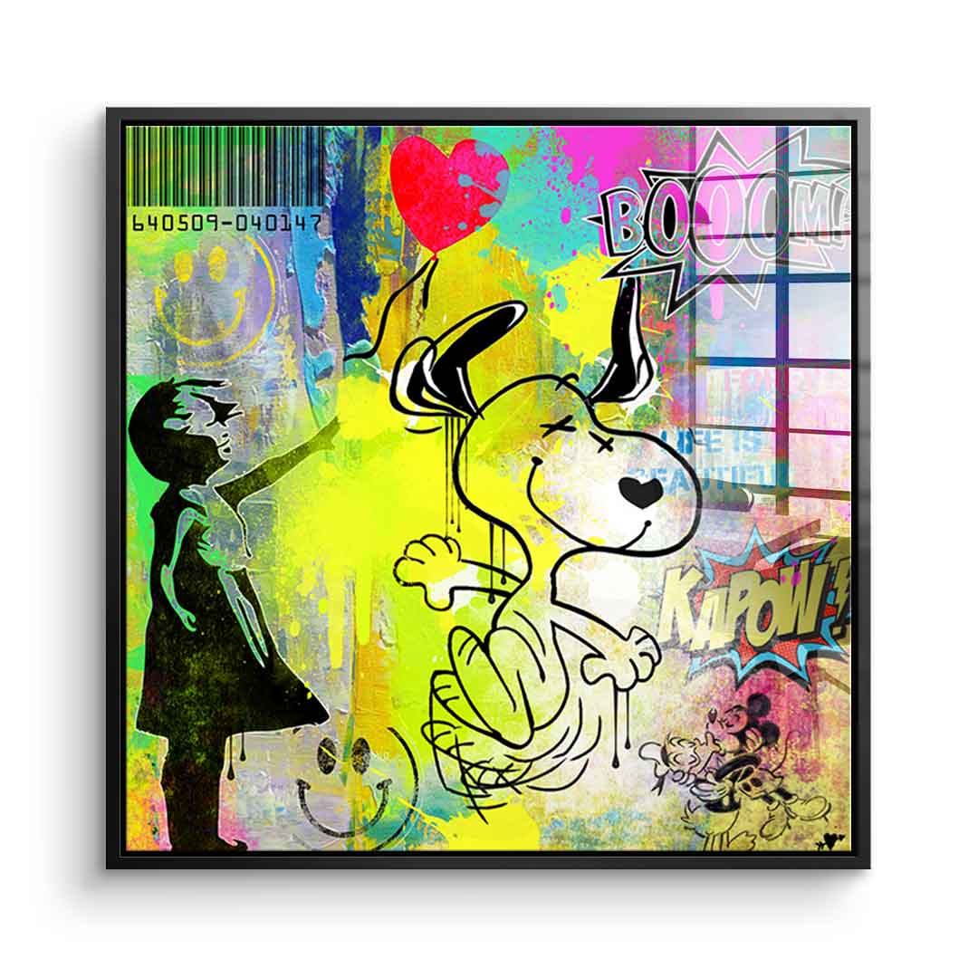 Snoopy meets Banksy - Acrylglas