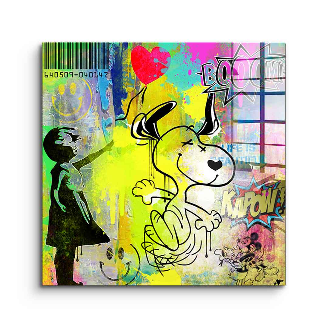 Snoopy meets Banksy - Acrylglas