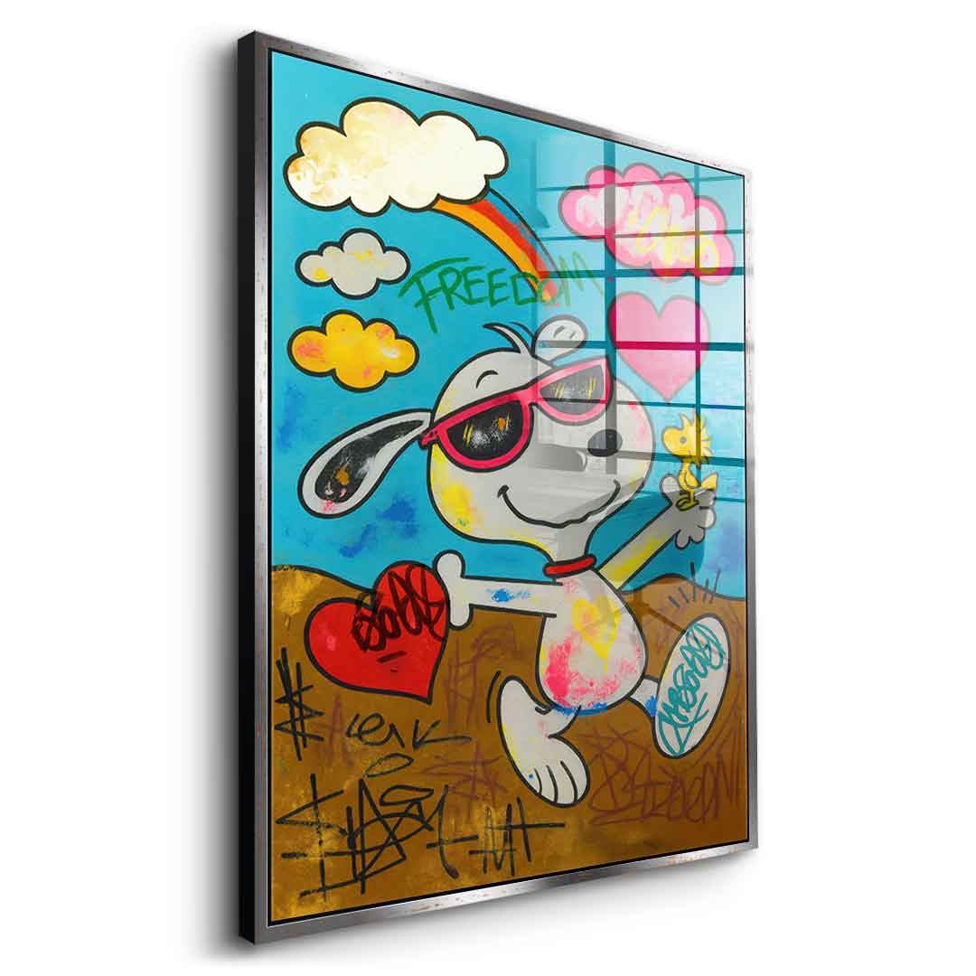 Snoopy Freedom - Acrylglas