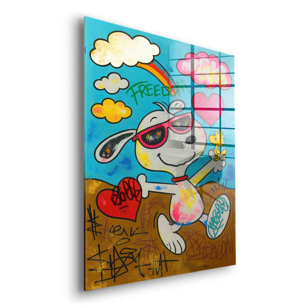 Snoopy Freedom - Acrylglas