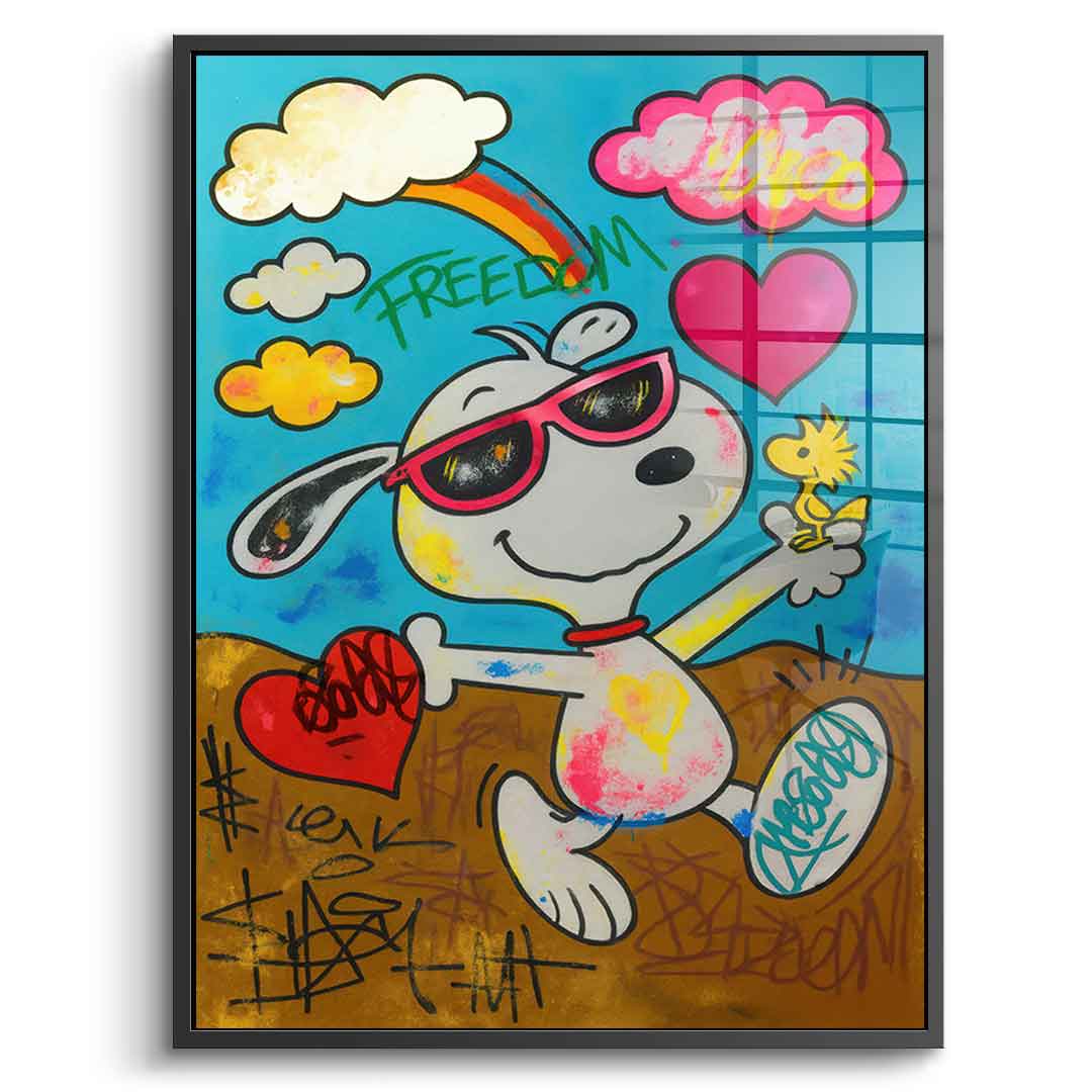 Snoopy Freedom - Acrylglas