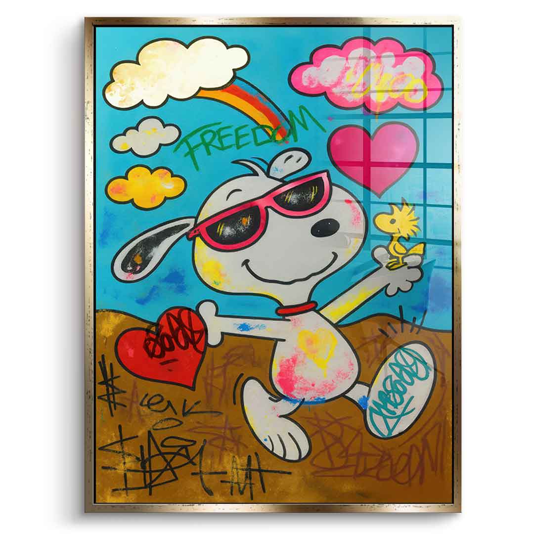 Snoopy Freedom - Acrylglas