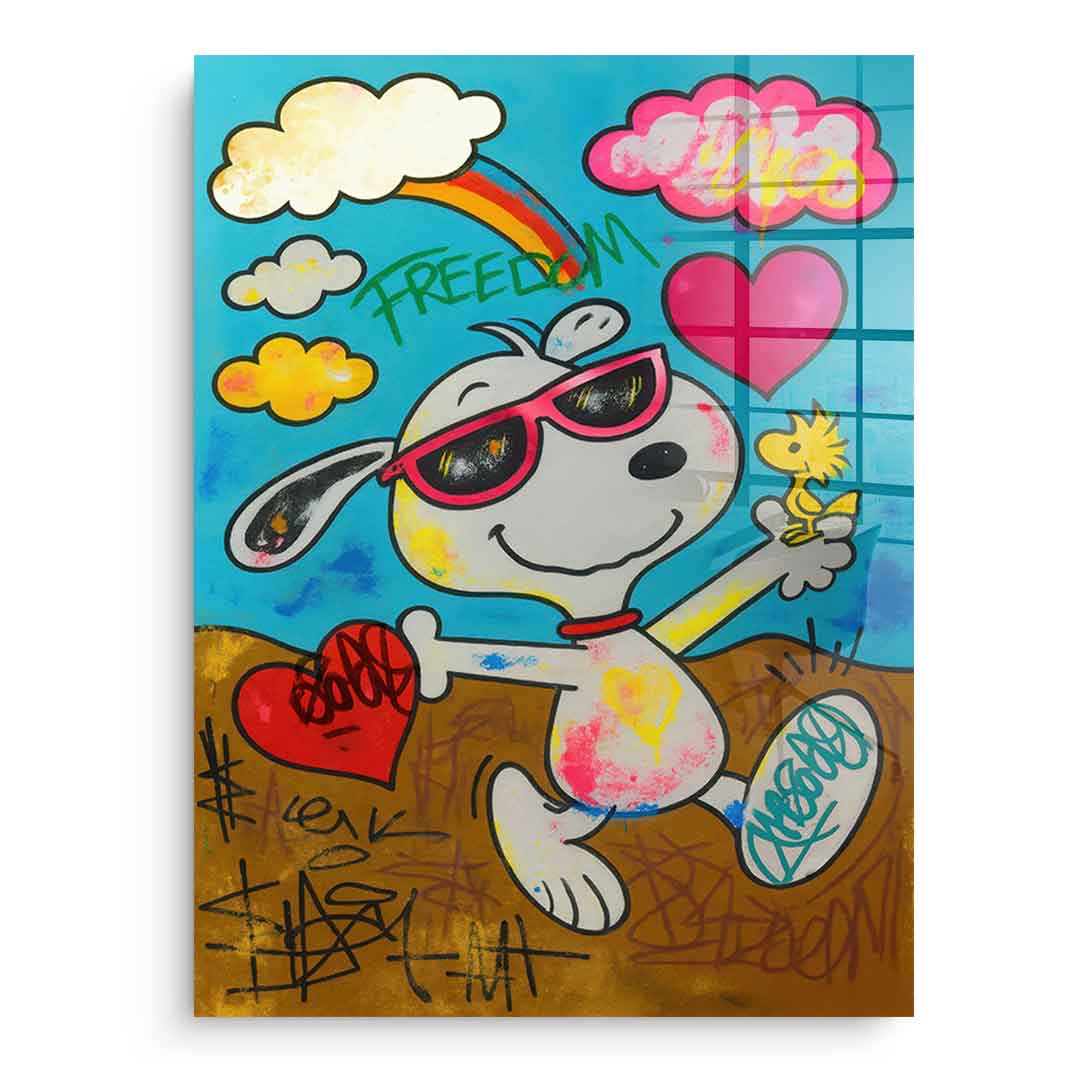 Snoopy Freedom - Acrylglas