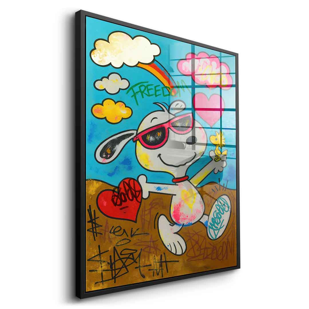 Snoopy Freedom - Acrylglas