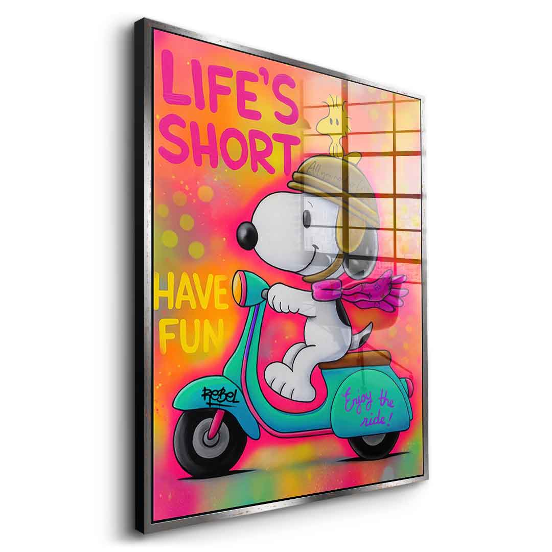 Snoopy Vespa - Acrylglas