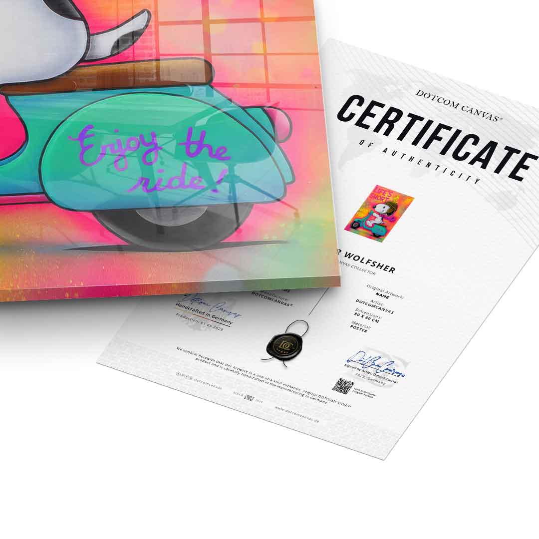 Snoopy Vespa - Acrylglas