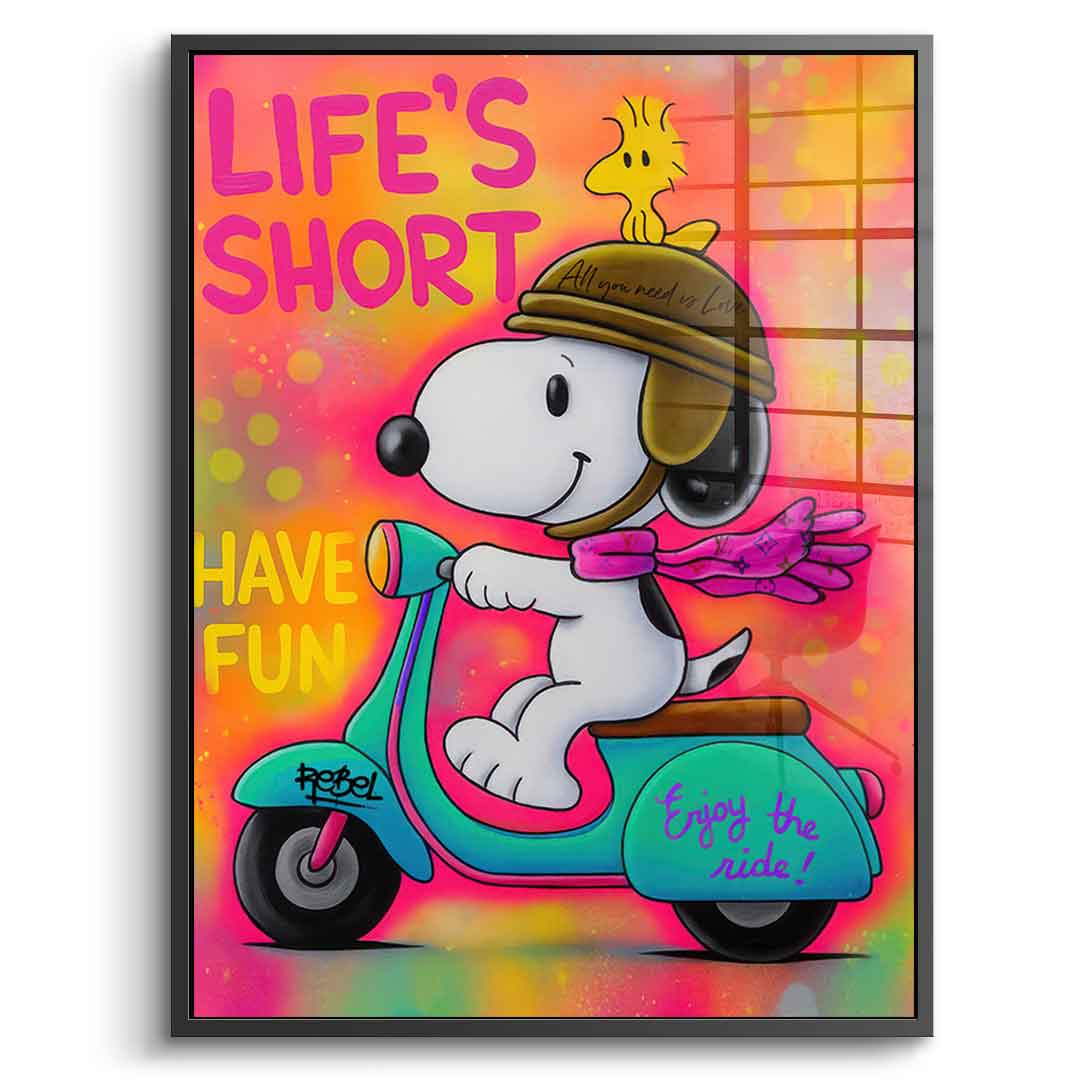 Snoopy Vespa - Acrylglas