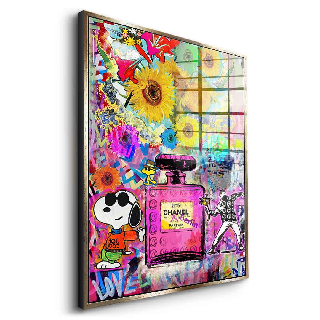 Snoopy meets Chanel - Acrylglas